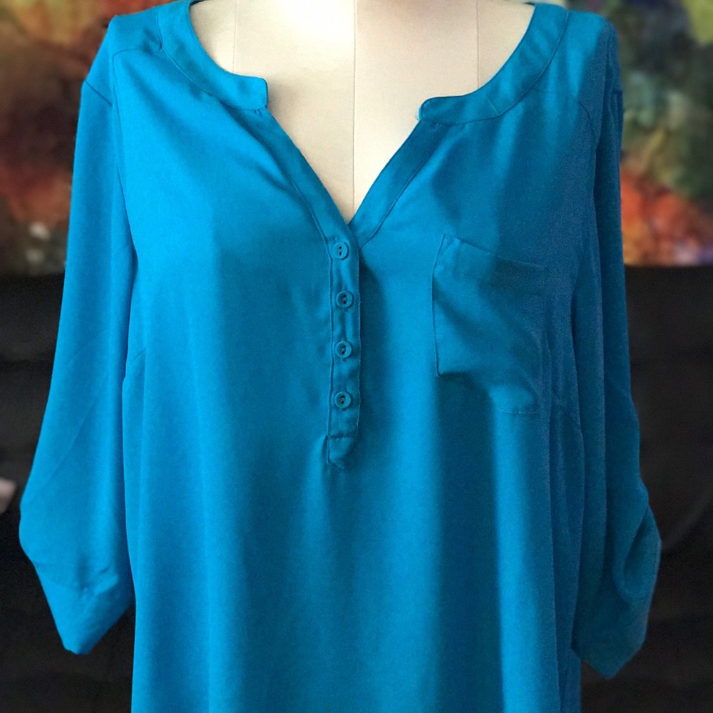 Torrid Bright Blue Blouse