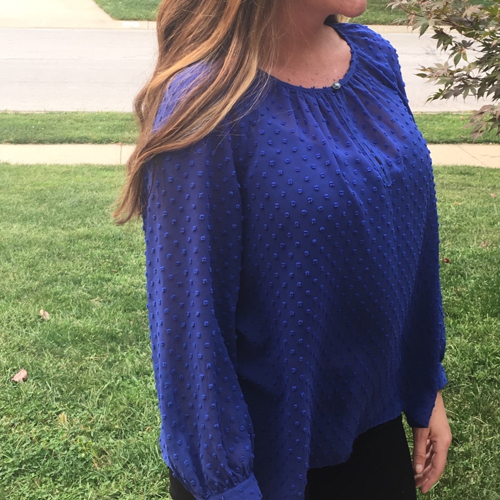 Royal blue J Crew blouse