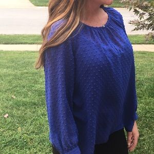 Royal blue J Crew blouse