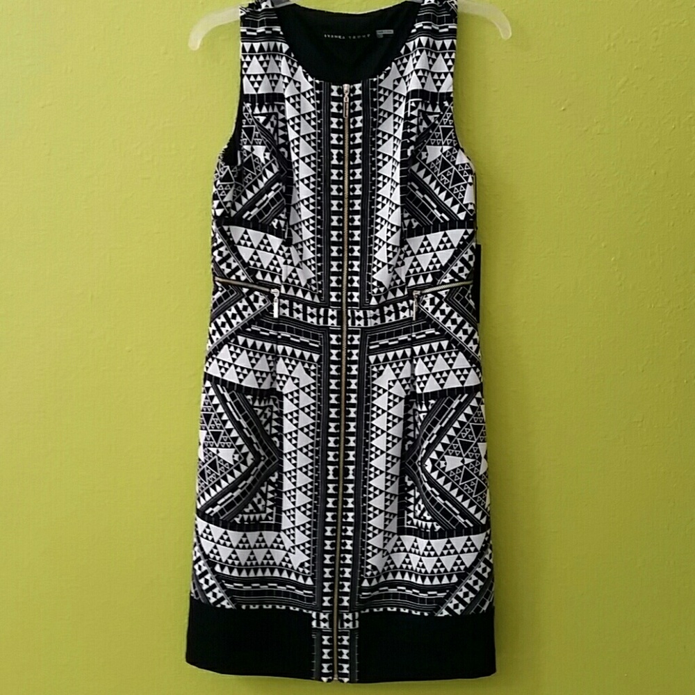 Ivanka Trump block pattern dress