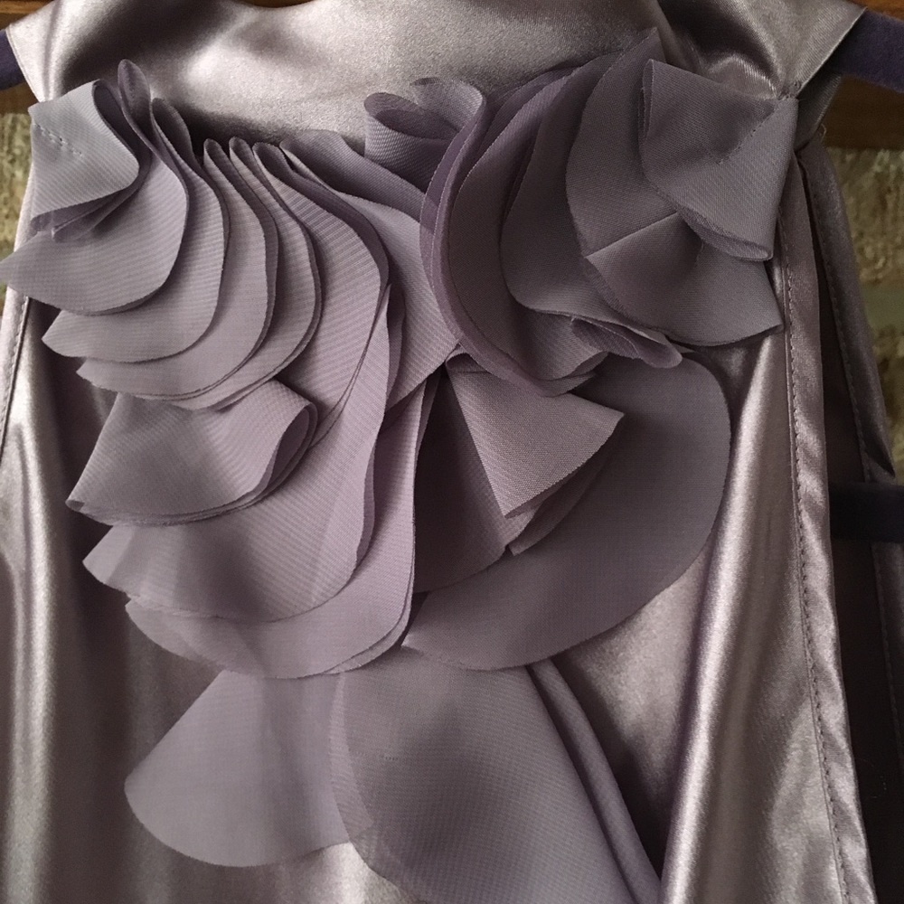 Gorgeous Lilac High Neck Silk Top Size M