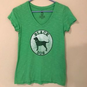 The Black Dog v neck tee