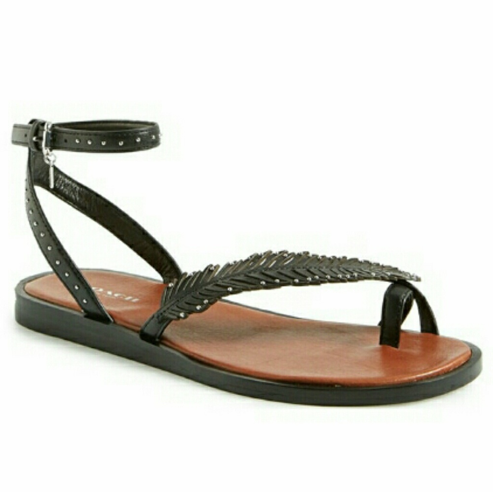 COACH Feather Sandals Ankle Strap Sz 9