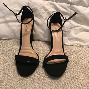 Black "suede" heels