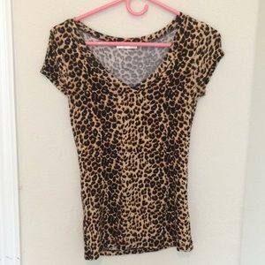 Cheetah Print V-Neck