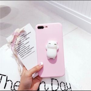 Squishy 3D Cute Lazy Cat Kitty Belly Phone Case