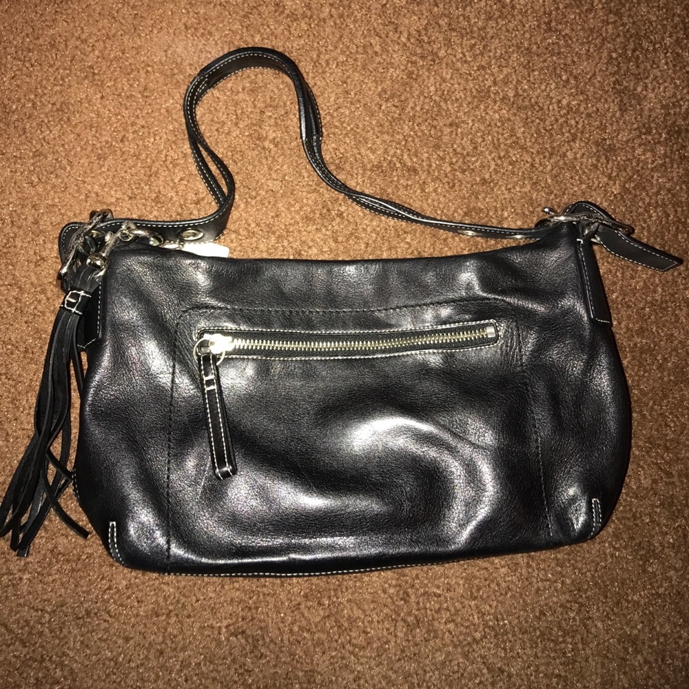 Coach Black Leather Shoulder Bag