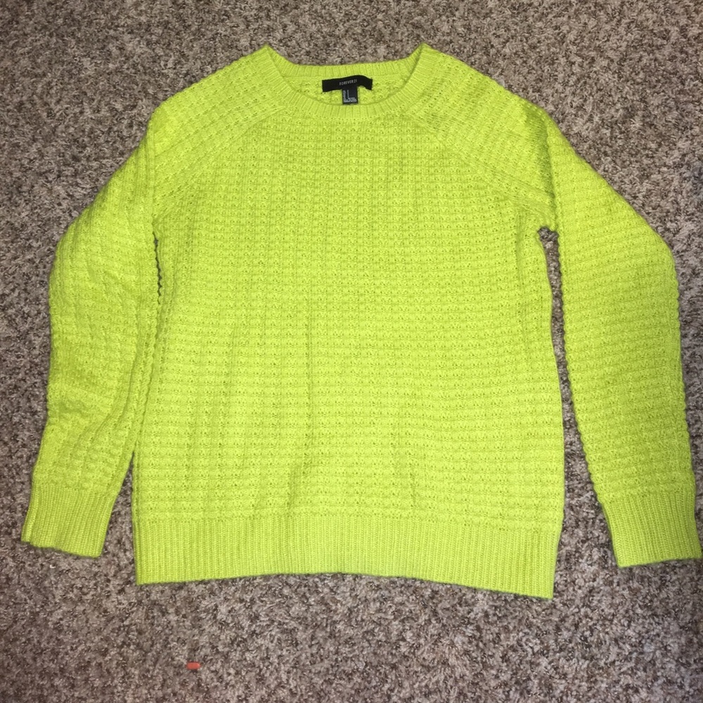 Yellow/Green knit sweater
