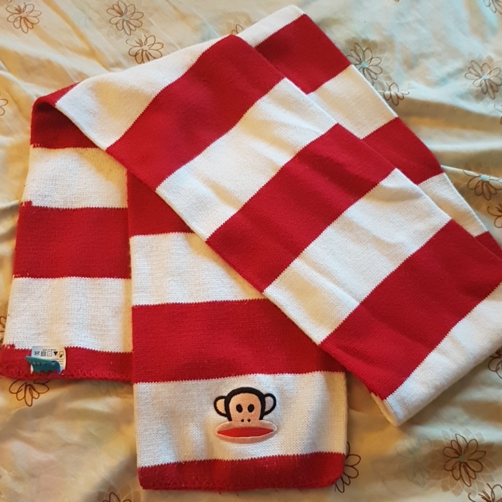 Paul Frank red and white scarf