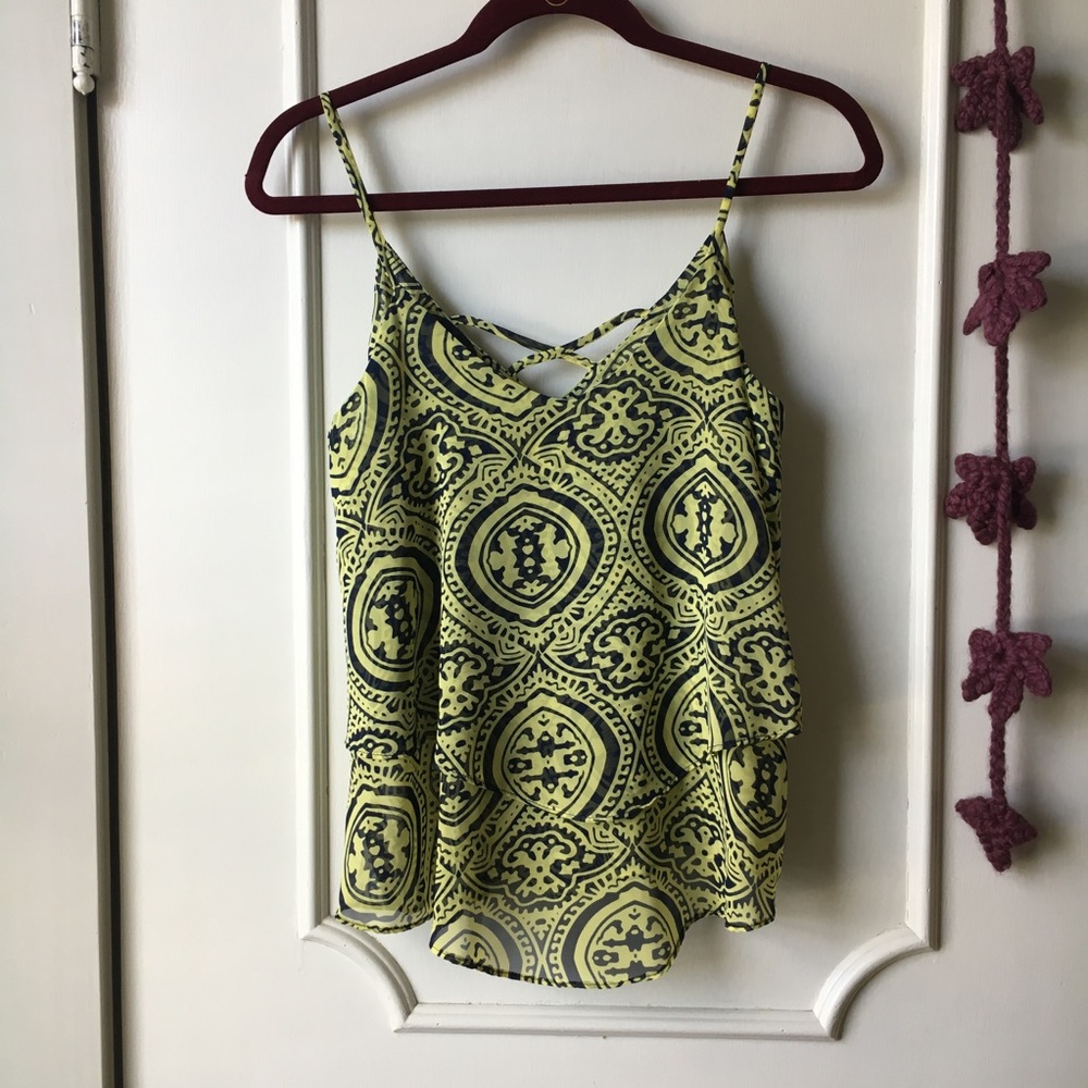 chiffon printed tank top