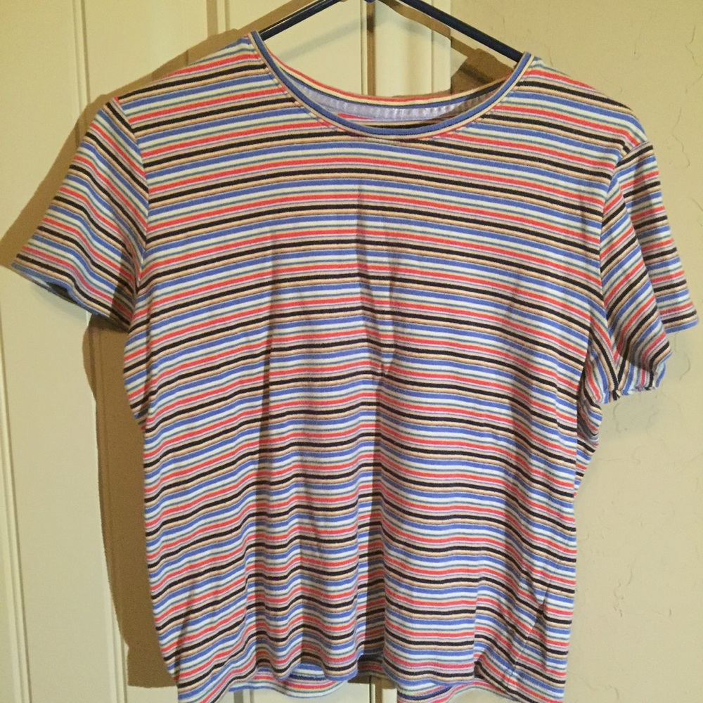 Colorful Striped Crop Top size Small S