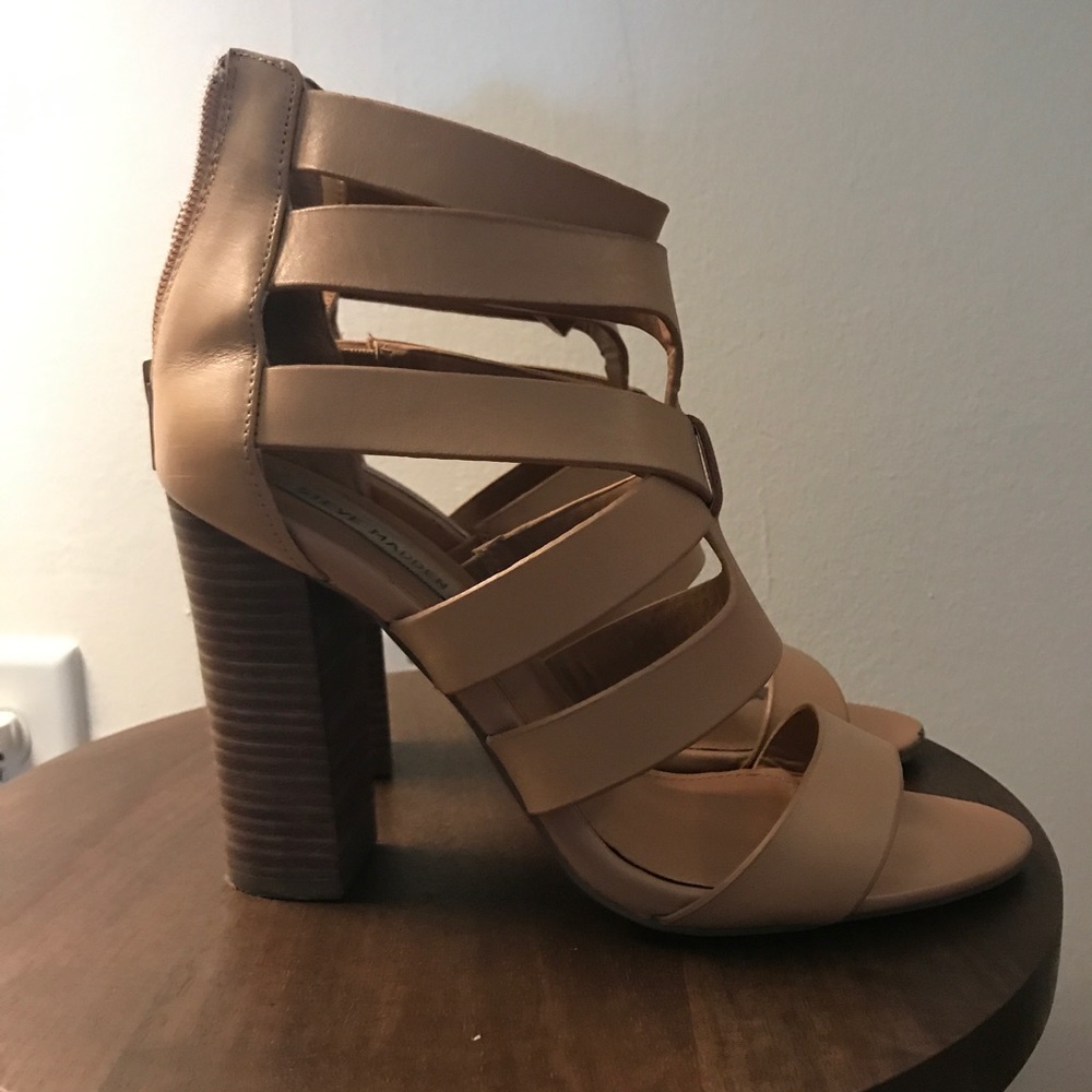 Steve Madden Block Heel Leather Sandal