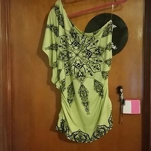 Maurices One Shoulder Blouse Size Large