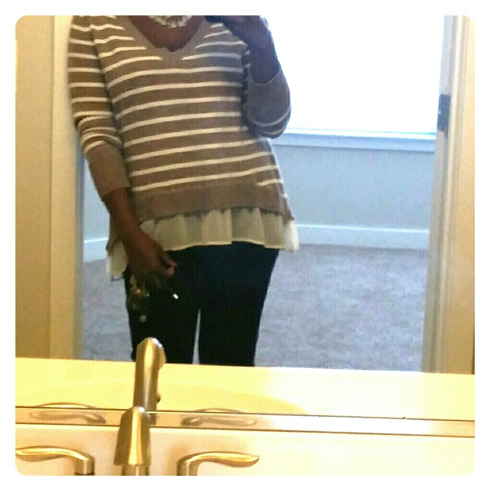 Stripped sweater blouse