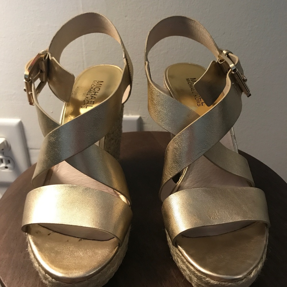 MICHAEL Michael Kors Celia Leather Wedge