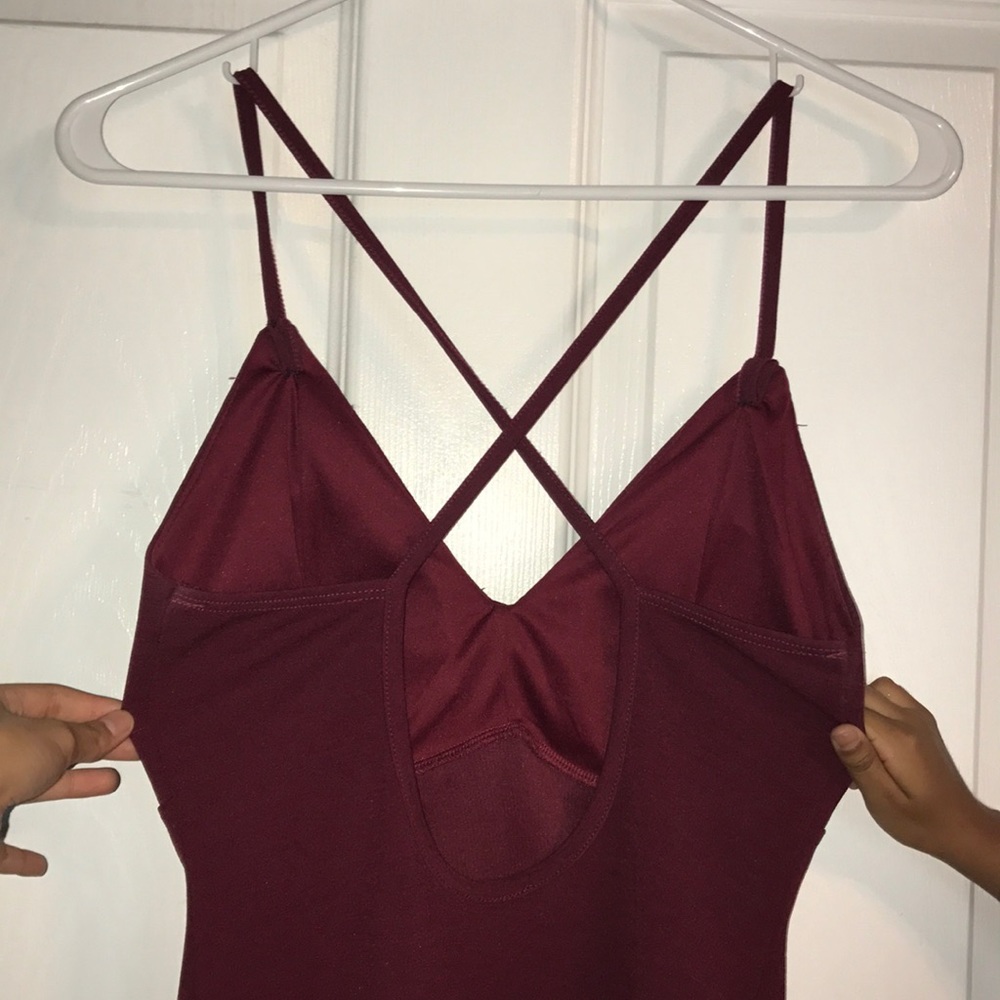 Burgundy dress