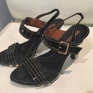 Black patent leather BCBG Max Azria sandals