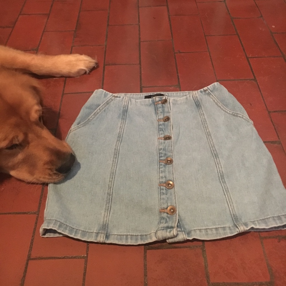 Forever 21 Button Front Denim Skirt