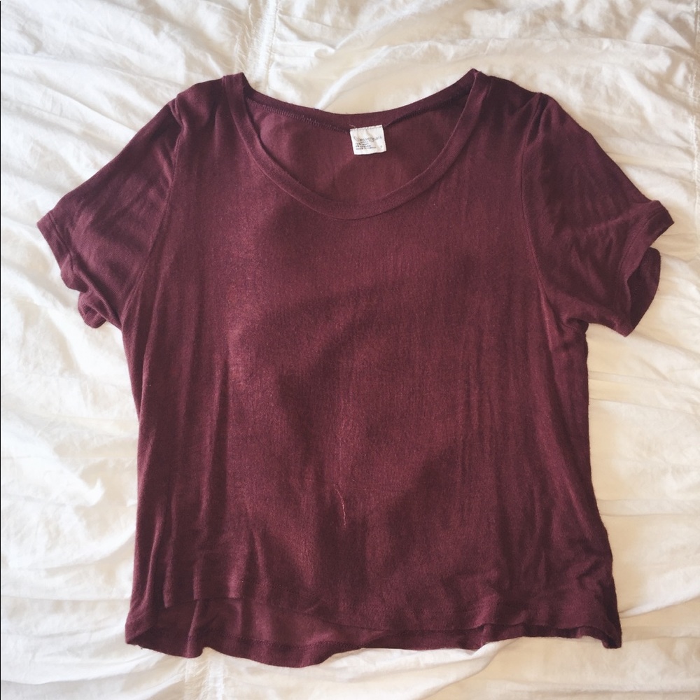 MAROON CROP TOP