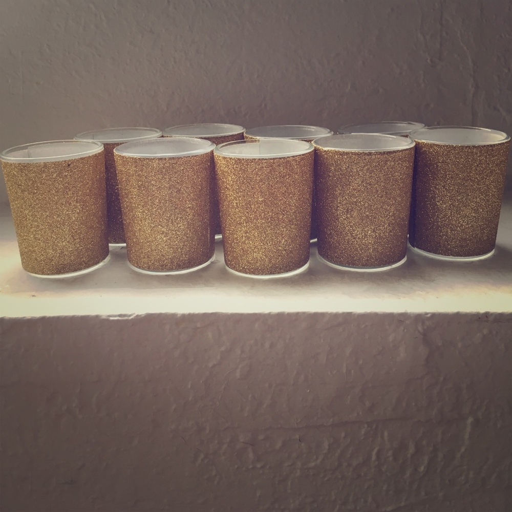 Gold Glitter Votives