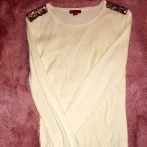 Sequin Shoulder Sweater