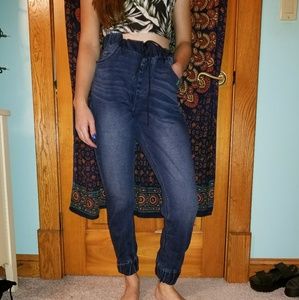 mock jean joggers
