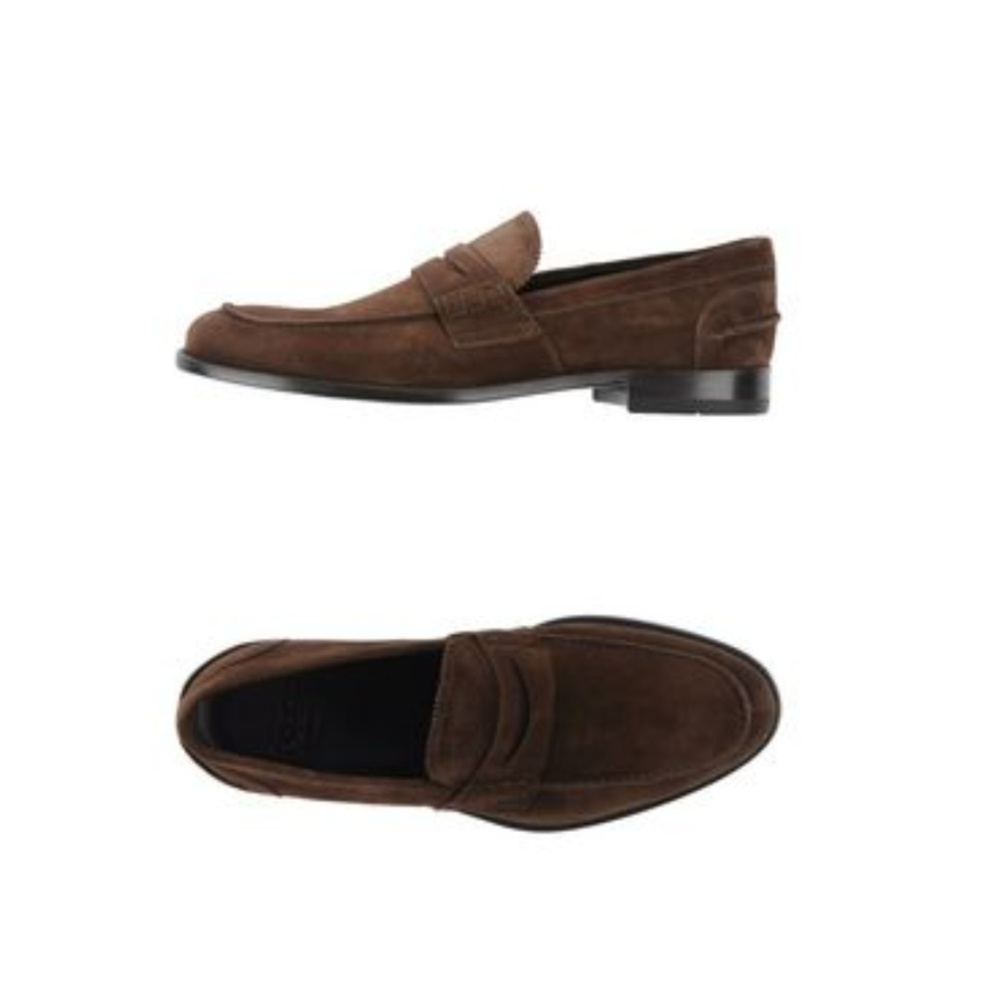 Doucal's Leather Suede Brown Loafers NWT