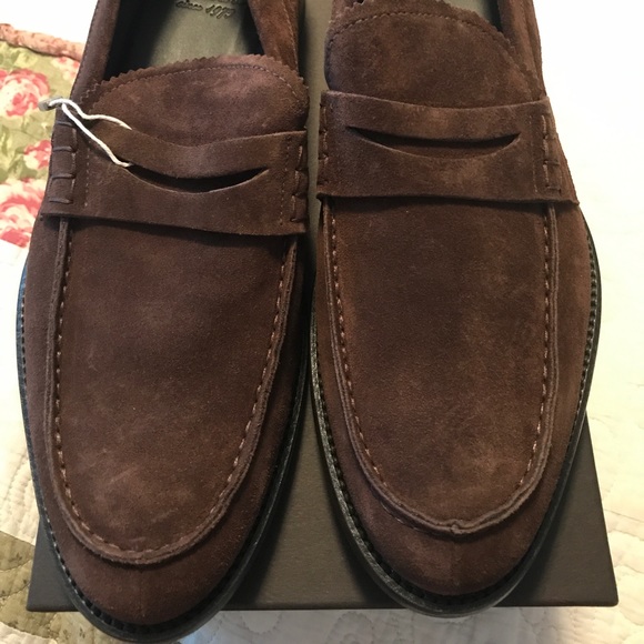 Doucal's Leather Suede Brown Loafers NWT - Picture 3 of 8