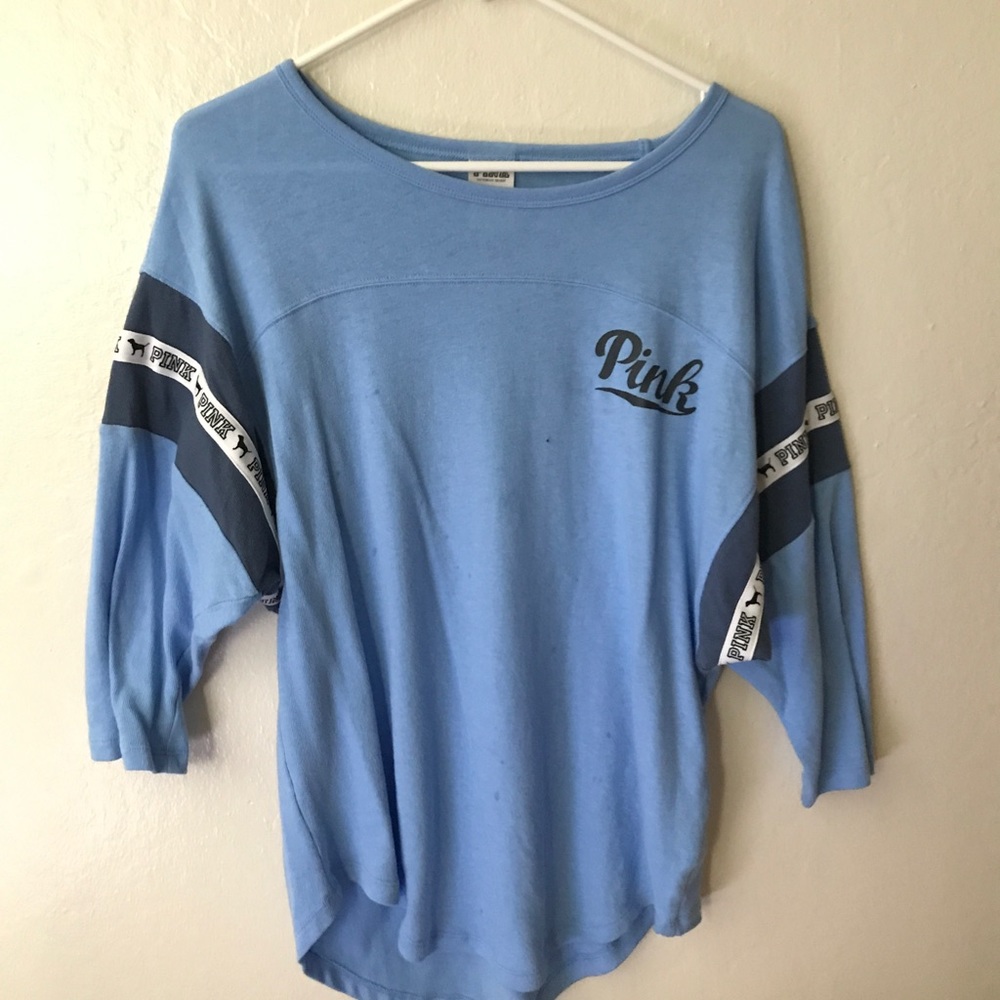 Baby Blue PINK  3/4 long sleeve sweater