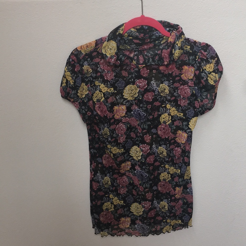 Sheer Floral Top