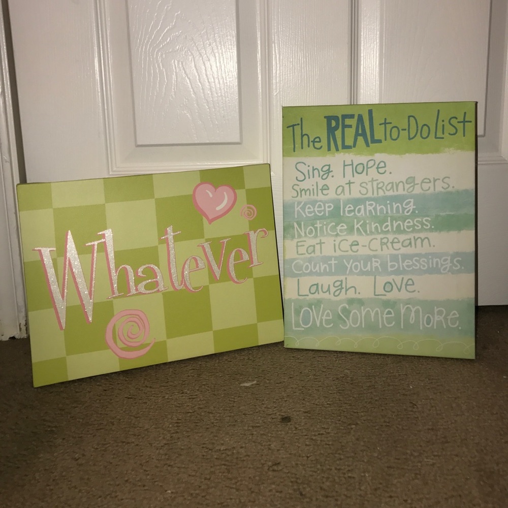 Cute Canvases, "Whatever" " The real to do list"
