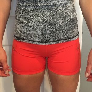 Lululemon What The Sport Shorts •Coral color•Sz 8
