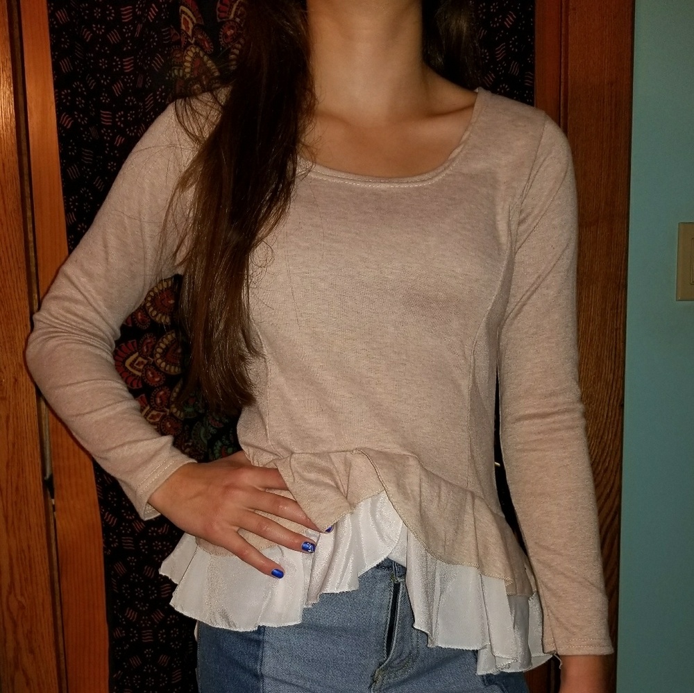 Blush/tan Blouse shirt