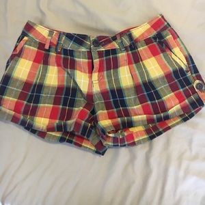 Super cute and colorful plaid shorts!
