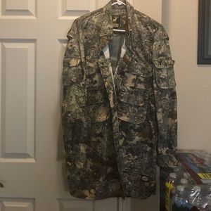 Men's camo button jacket