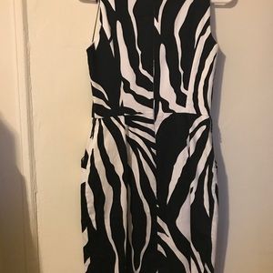 Black and white work dress