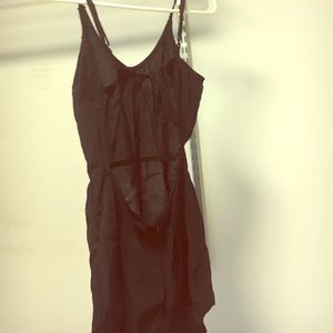 Adorable black romper coverup with open back