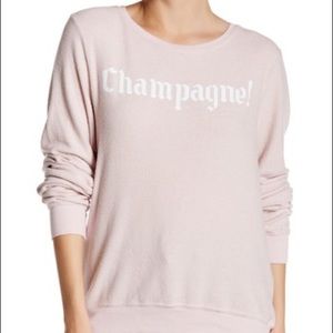 Wildfox 'Champagne' Pink Pullover