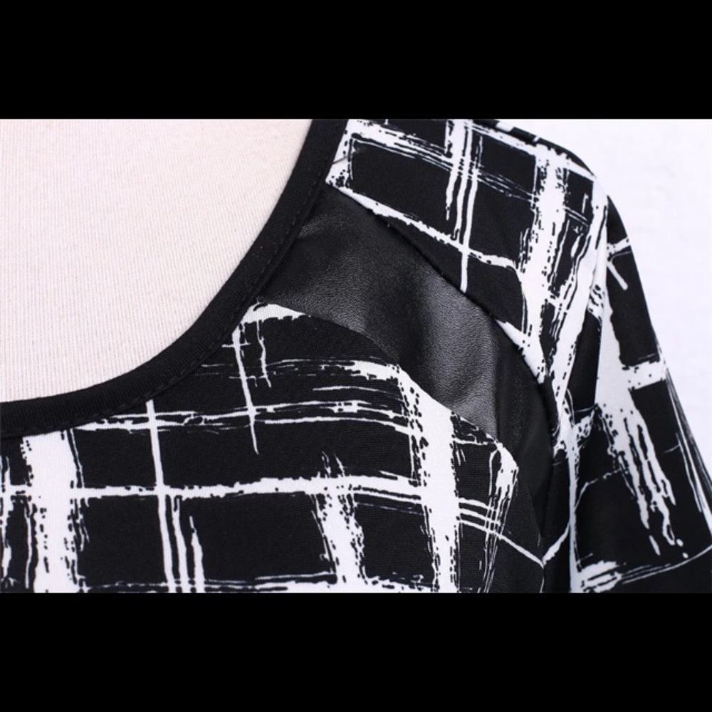 New black and white bodycon dress S,M,L,XL,XXL - Picture 4 of 5