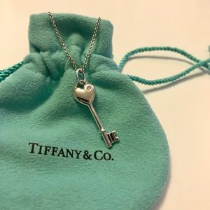 Tiffany & Co. Sliver Heart Key Diamond necklace