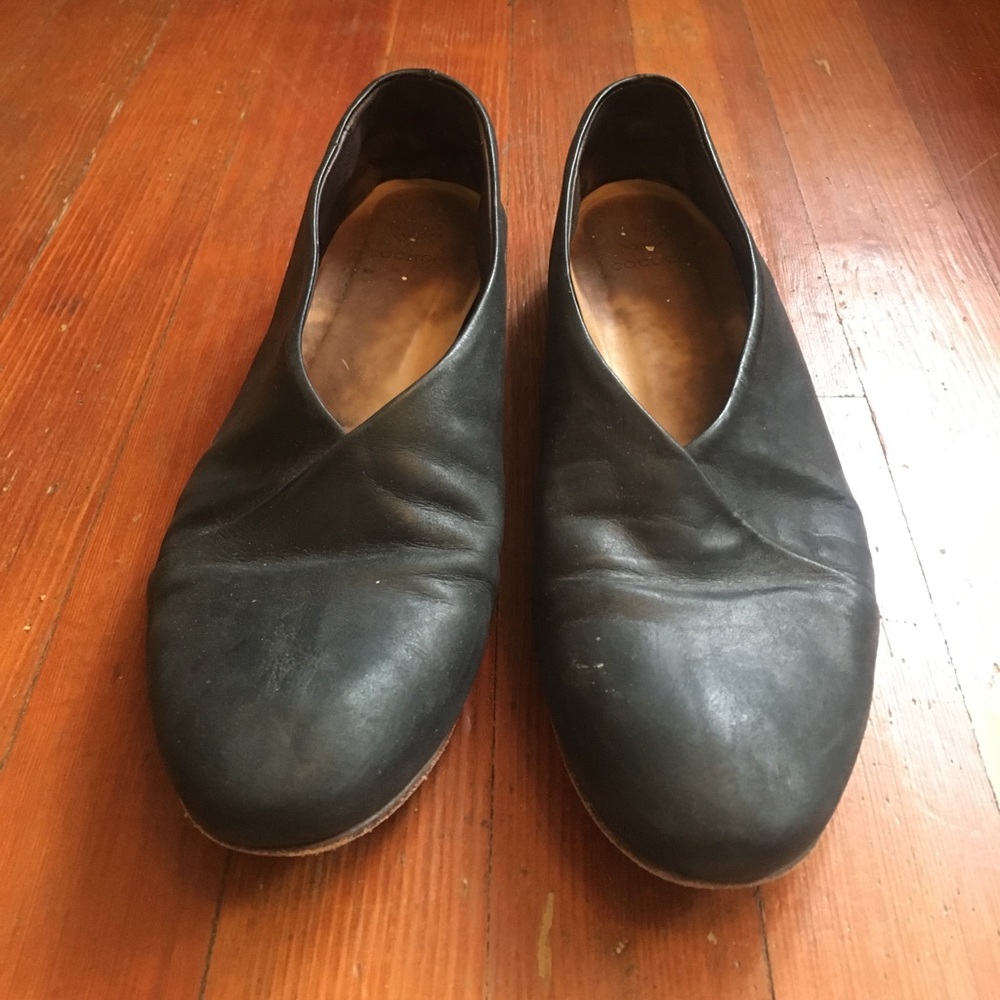 Coclico black leather flats