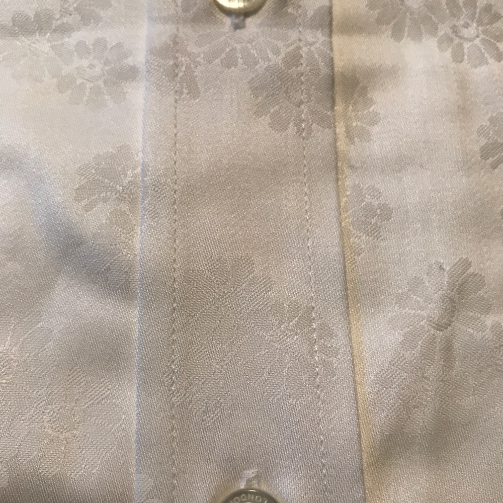DUCHAMP Floral White Shirt Wide Spread Collar - Picture 5 of 7