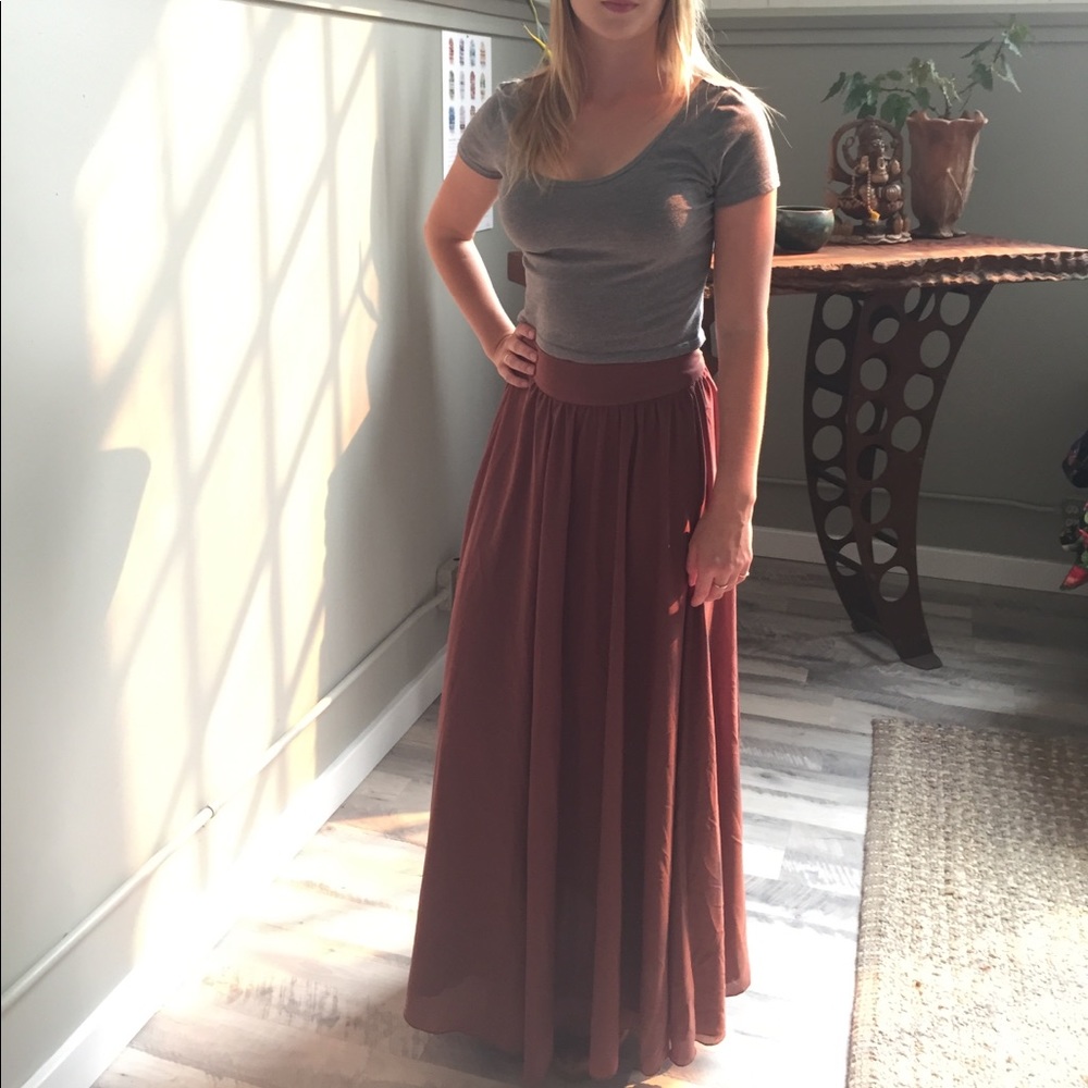 Anthropologie Muave Maxi Skirt