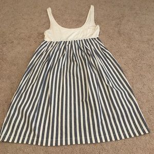 Blue and white dress