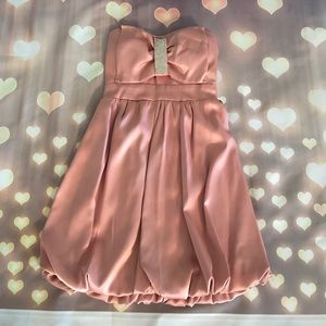 PROM dress sz Small. Pinky-peach. Rhinestones