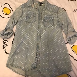 blue dotted Shirt