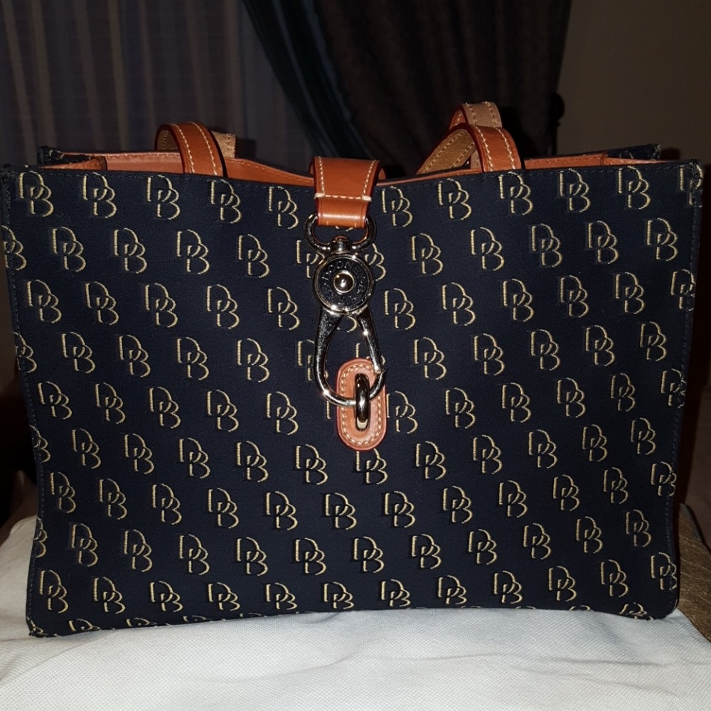 Authentic DK  bag, leather and fabric material
