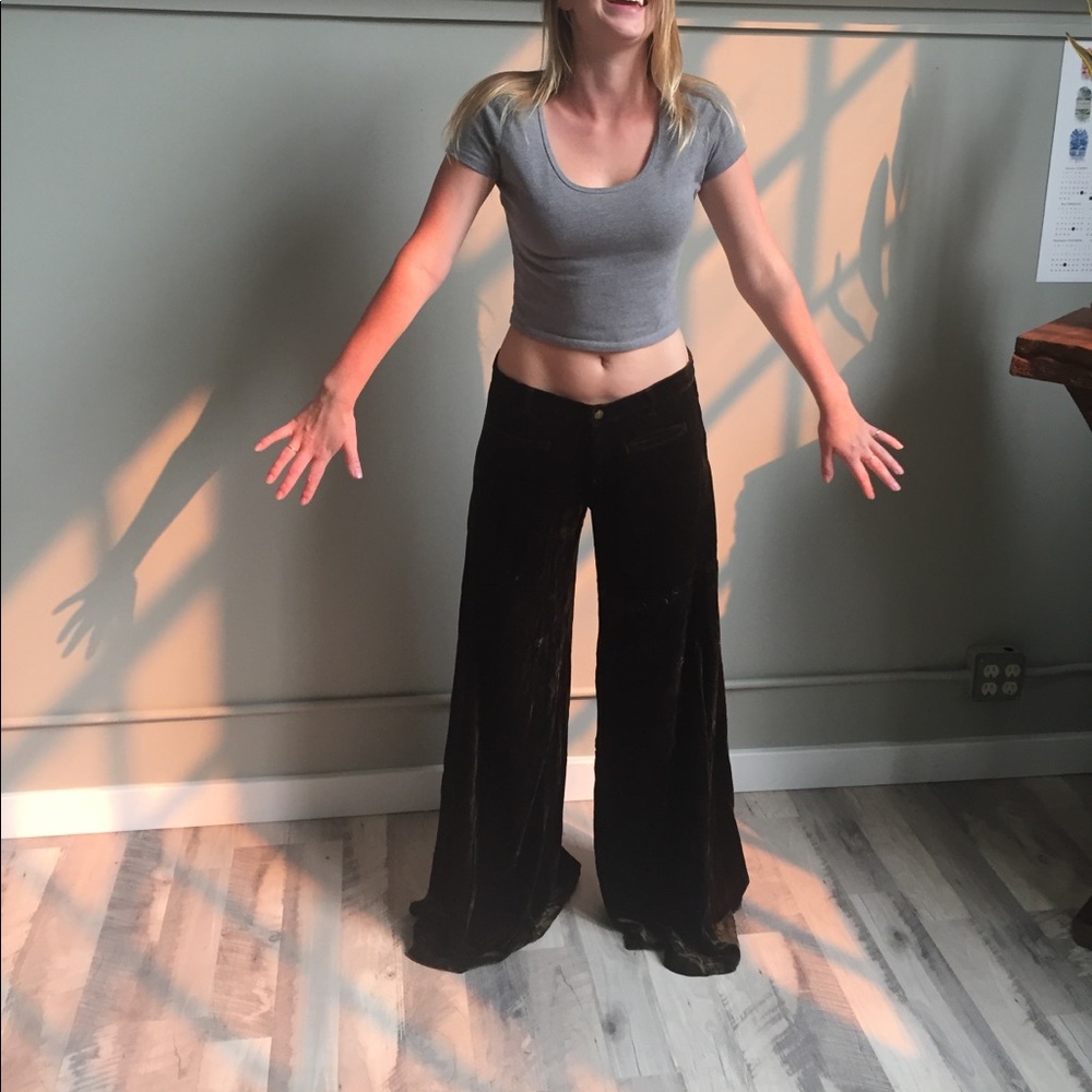 Free People Velvet Bell Bottoms
