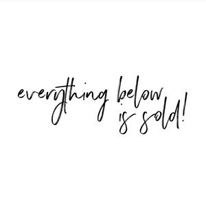 Everything past this point has been sold