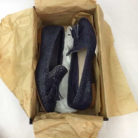 PRADA Navy Woven Loafer Smoking Slippers \\ Sz 37 - Picture 8 of 8